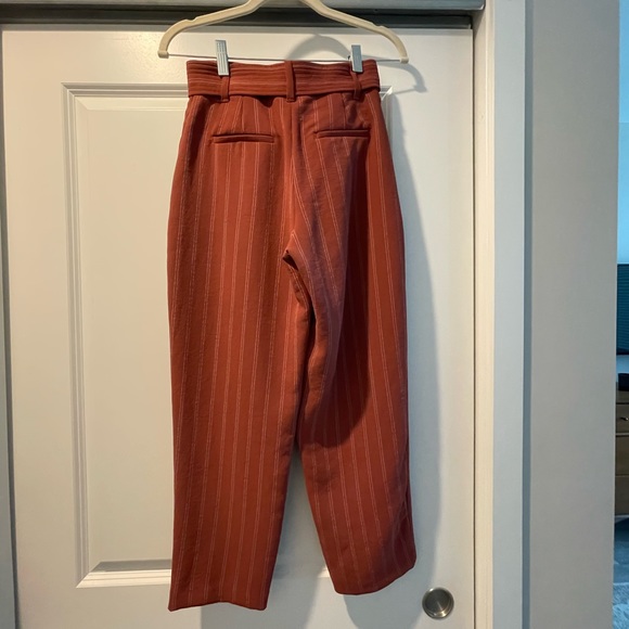 Aritzia Wilfred Front Tie High Waisted Straight Leg Ankle Pants - Picture 3 of 3